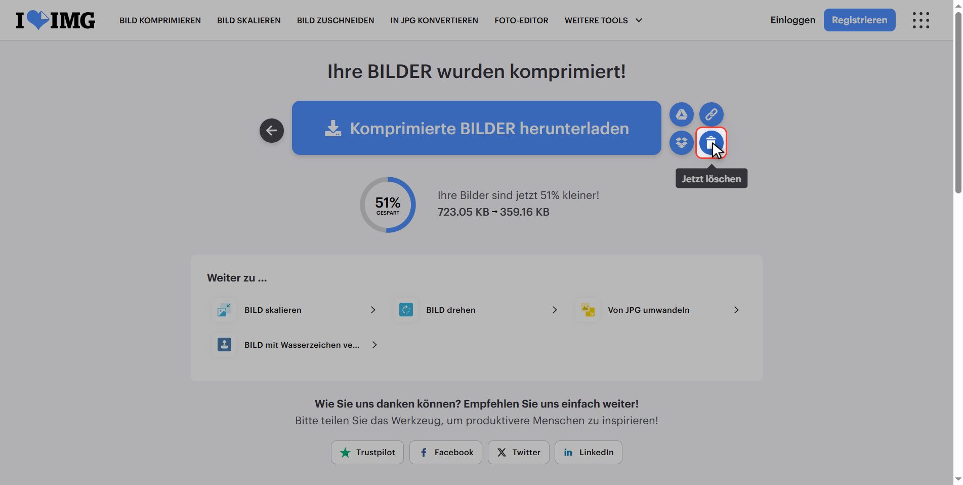 Was mit Ihren Dateien passiert — Bilder verkleinern: Dateigröße reduzieren