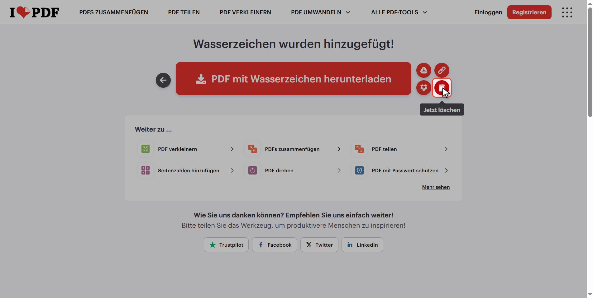 Was mit deinen Dateien passiert — Wasserzeichen in ein PDF einfügen