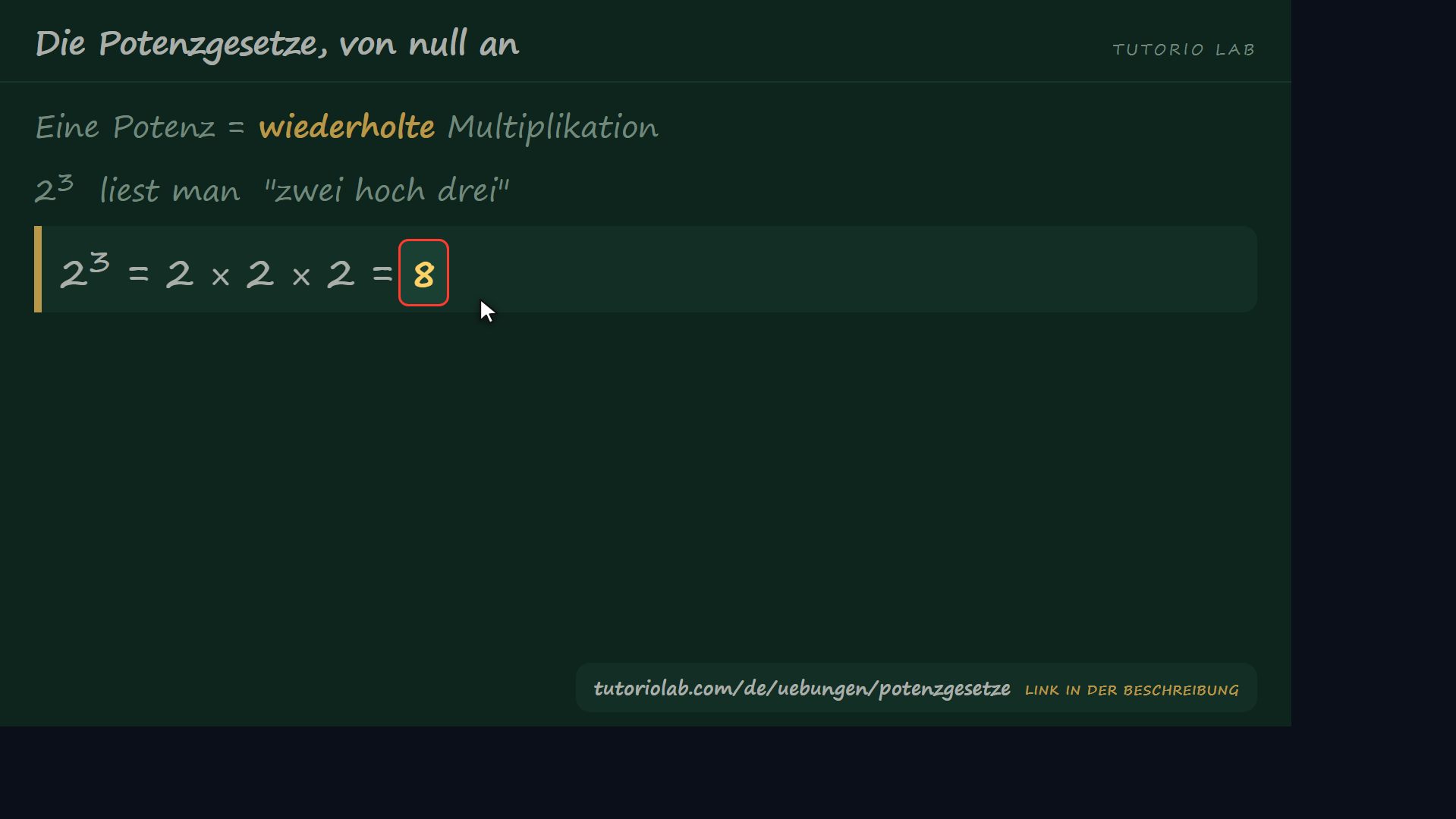 Was eine Potenz ist — Die Potenzgesetze, von null an