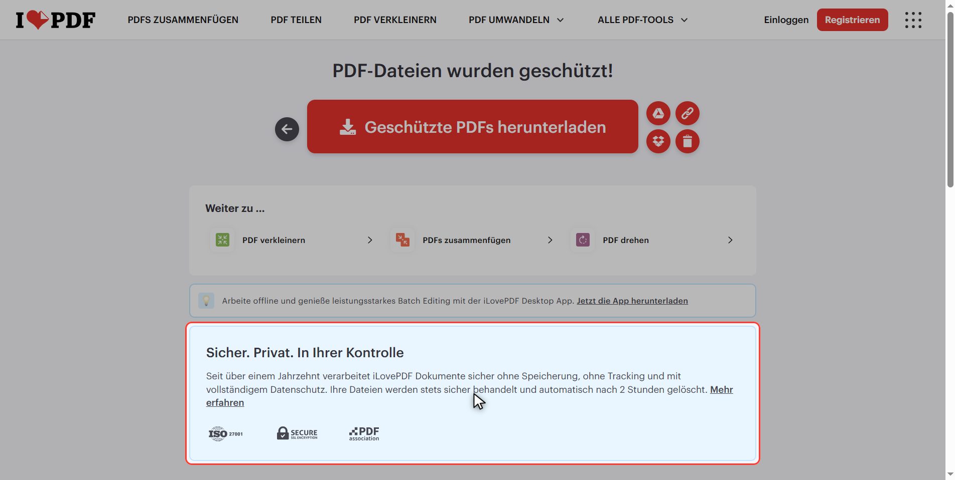 Der unbequeme Teil — Ein PDF mit Passwort schützen