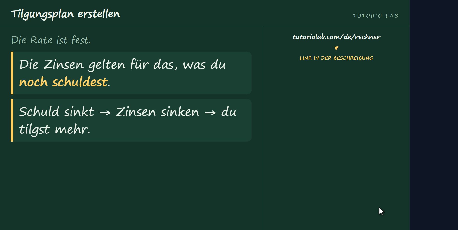 Warum sich die Aufteilung ändert — Tilgungsplan erstellen