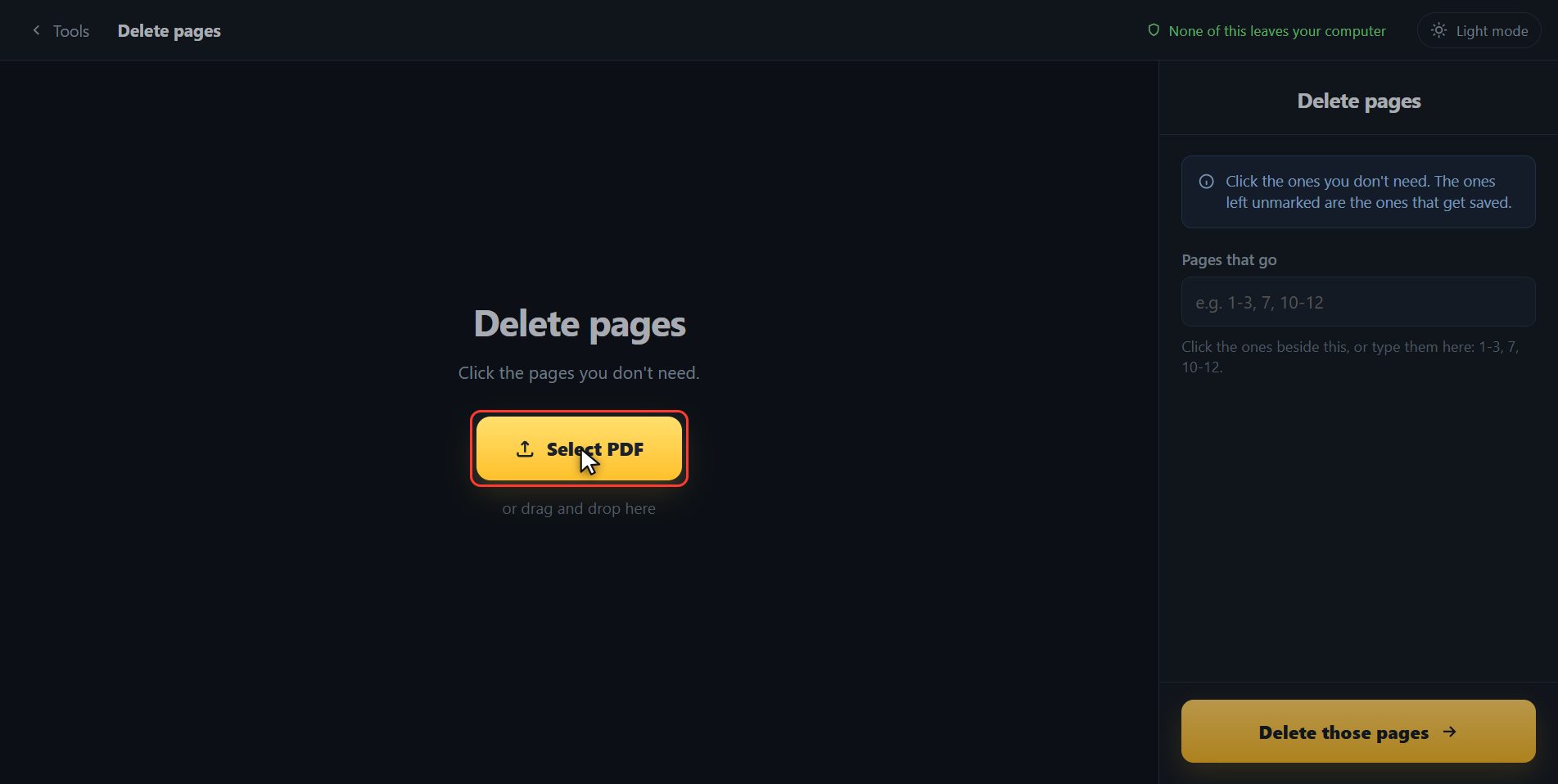 Add your PDF — How to delete pages from a PDF