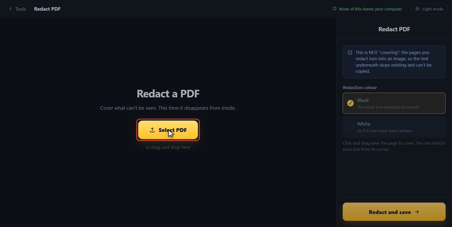Add your PDF — How to redact a PDF properly