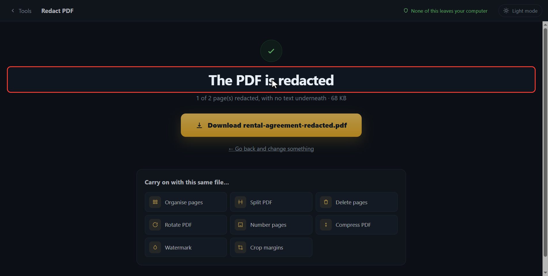 Why this one actually works — How to redact a PDF properly