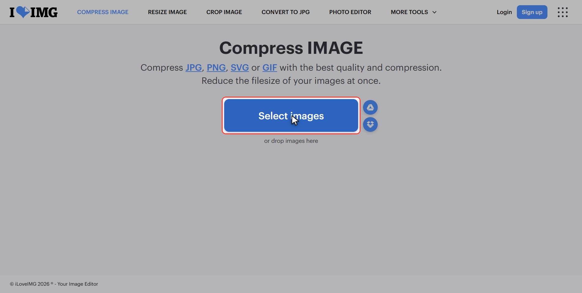 Upload your photos — How to make a photo smaller in size