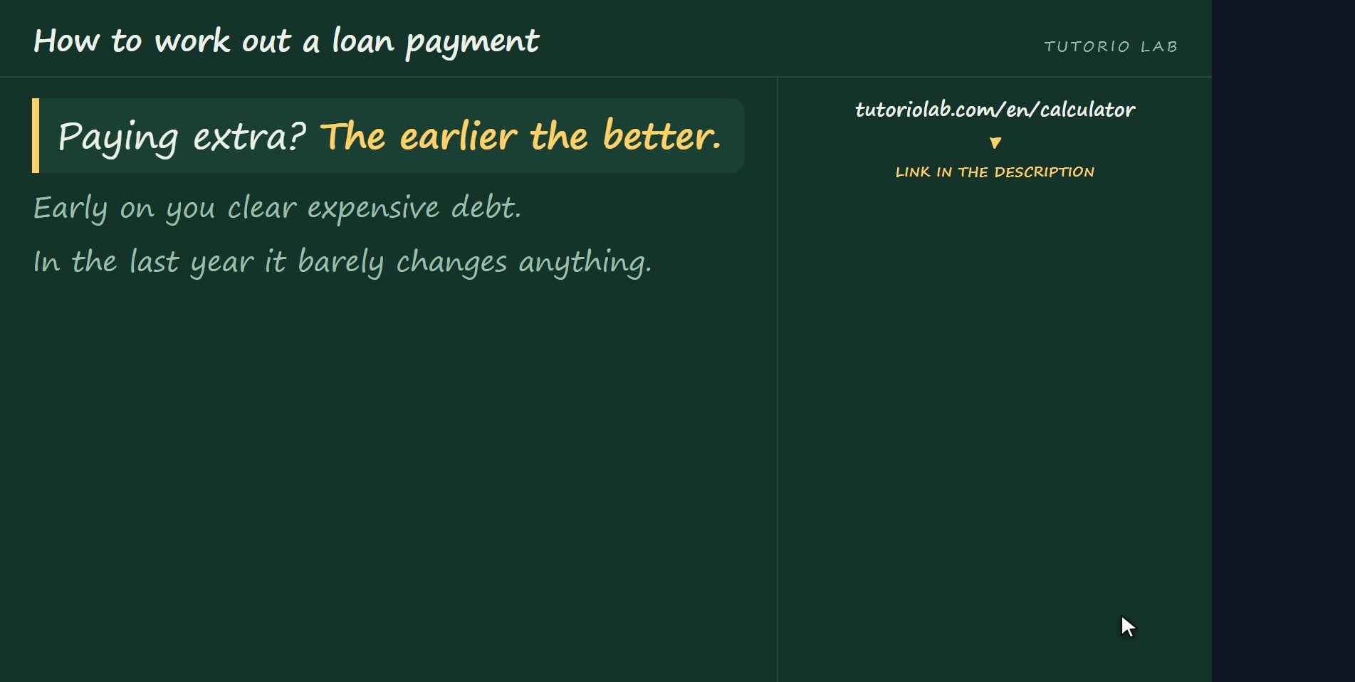 That is why paying early helps — How to work out a loan payment