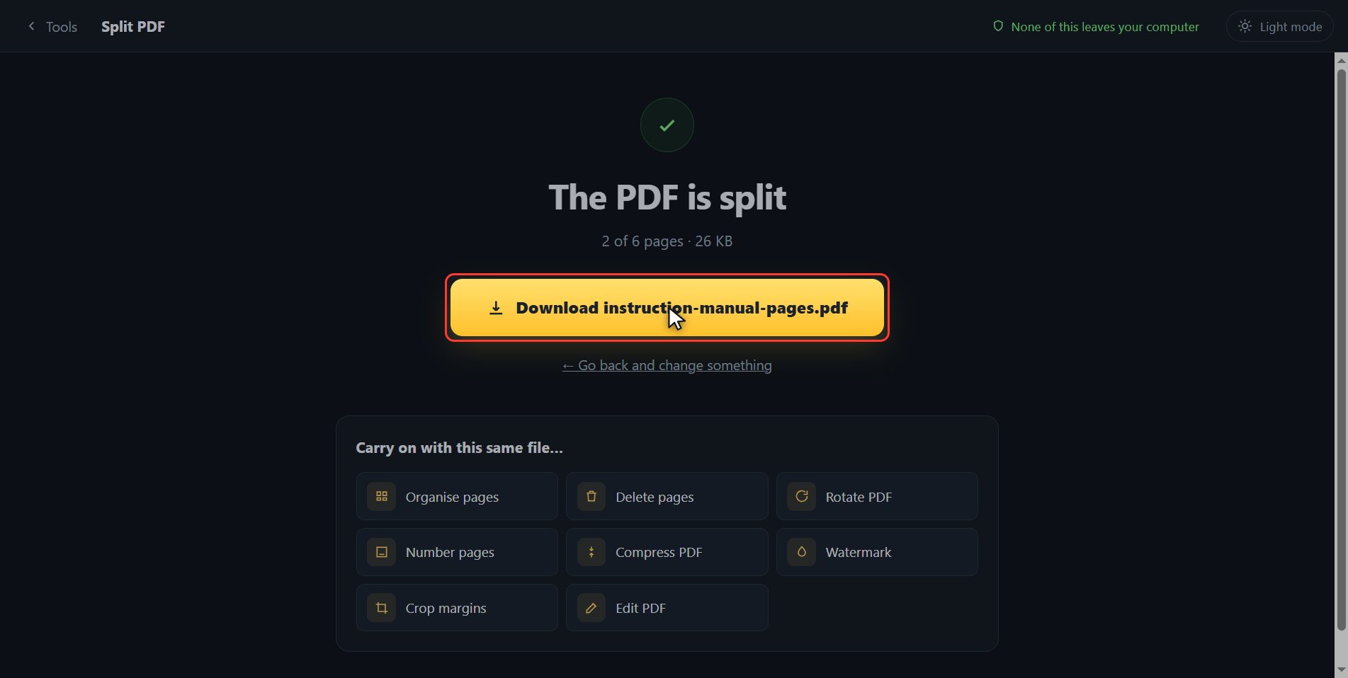There it is — How to split a PDF and keep only the pages you need