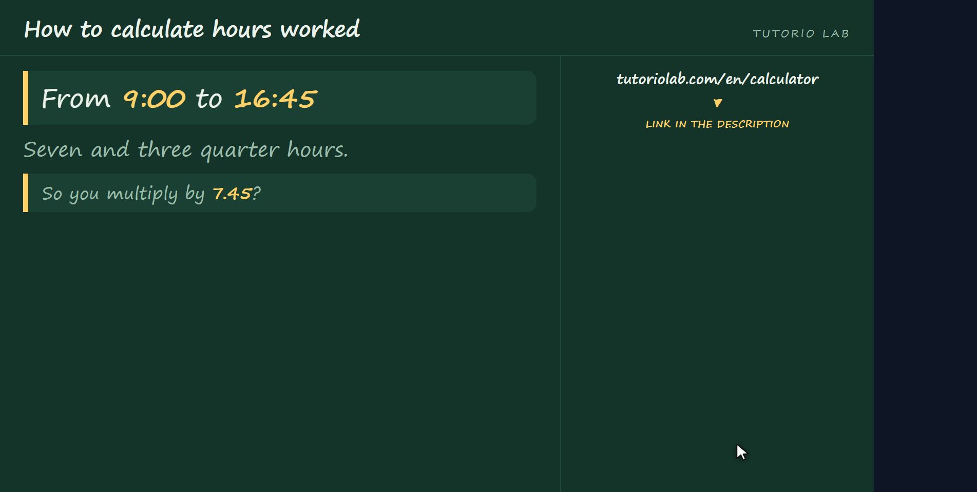 The problem — How to calculate hours worked