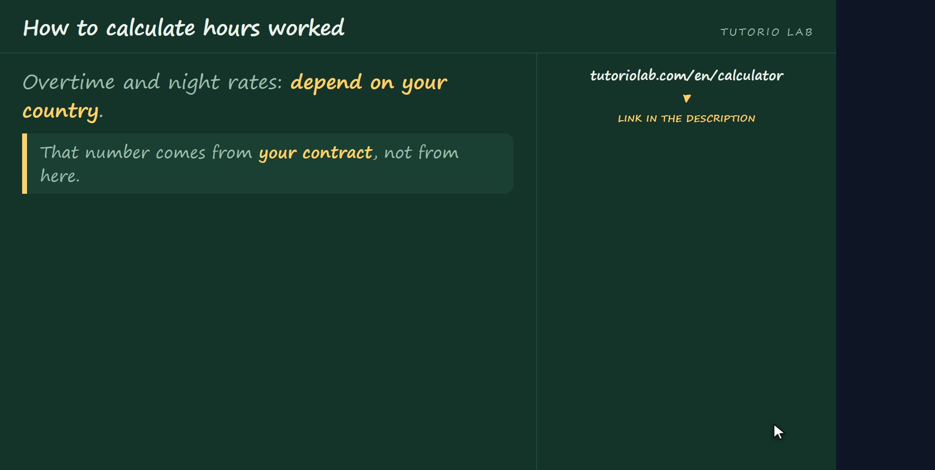 What I am not telling you — How to calculate hours worked