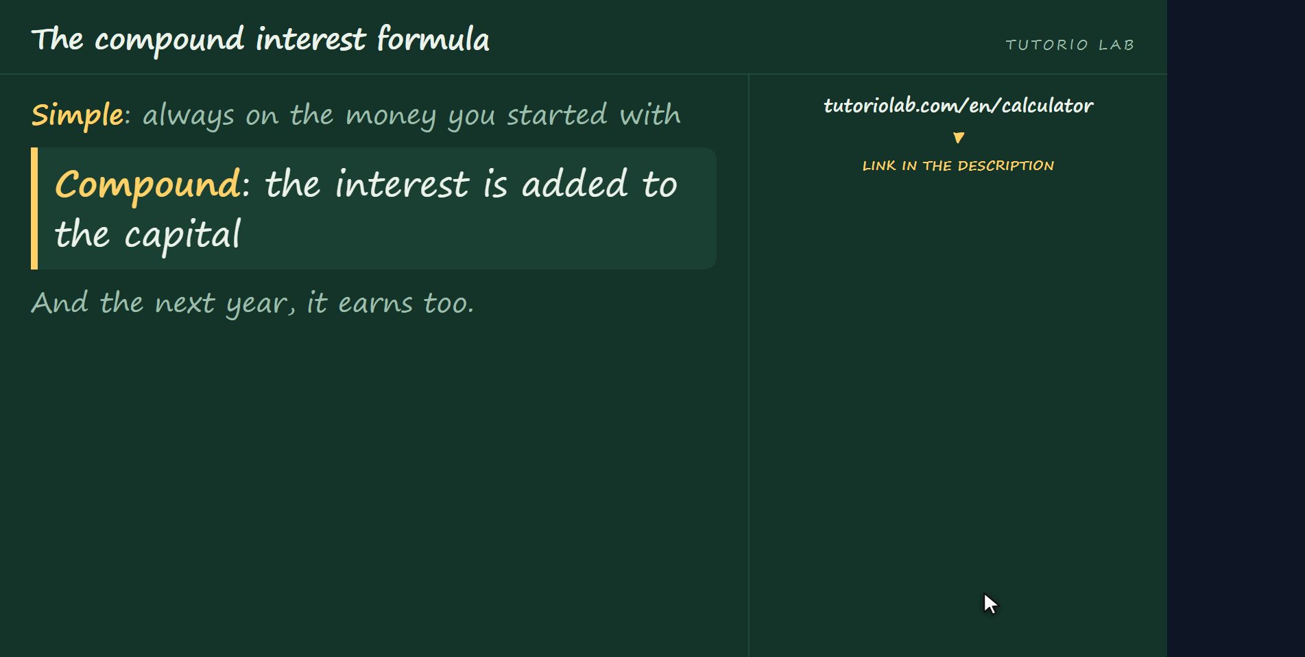 How it differs from simple — The compound interest formula