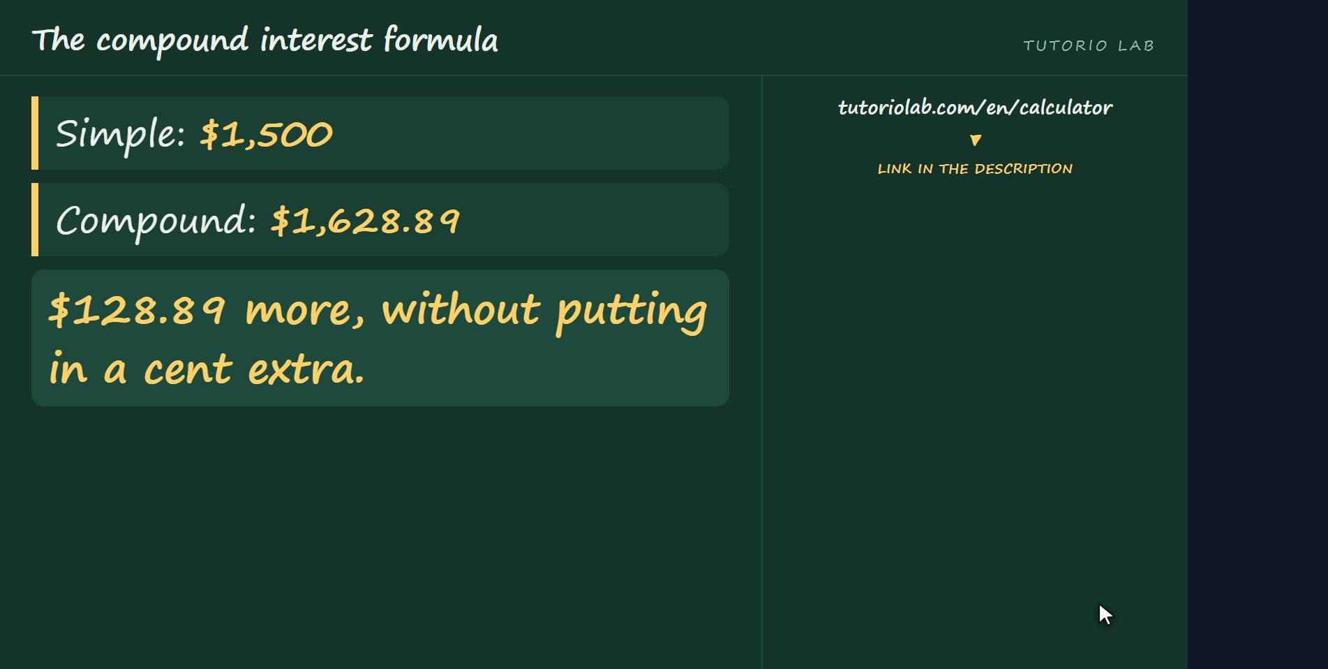 Against simple interest — The compound interest formula