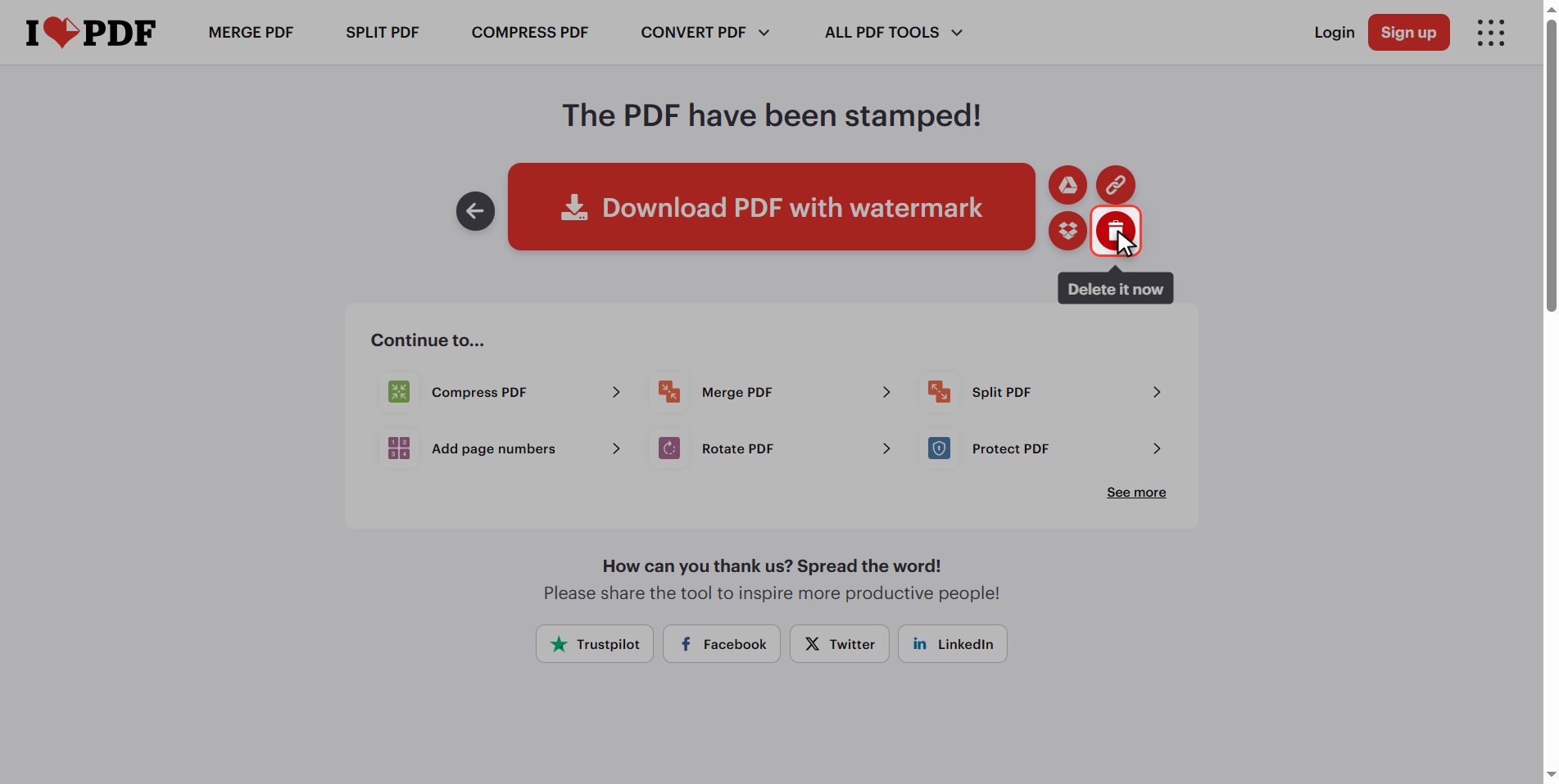 What happens to your files — How to add a watermark to a PDF