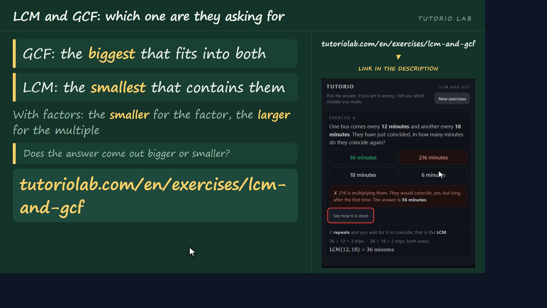 Review — LCM and GCF: which one are they asking for