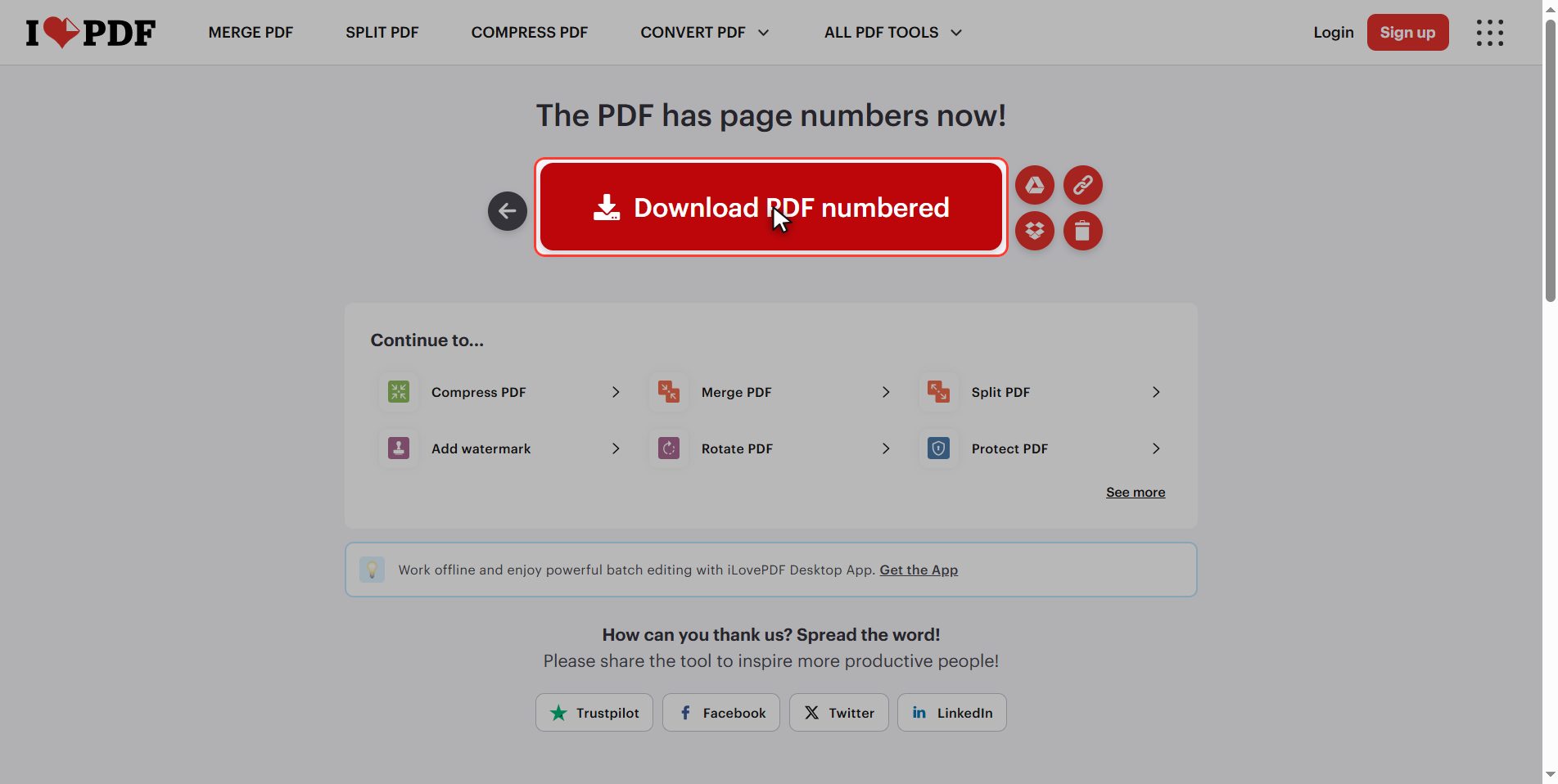 Download your numbered PDF — How to add page numbers to a PDF