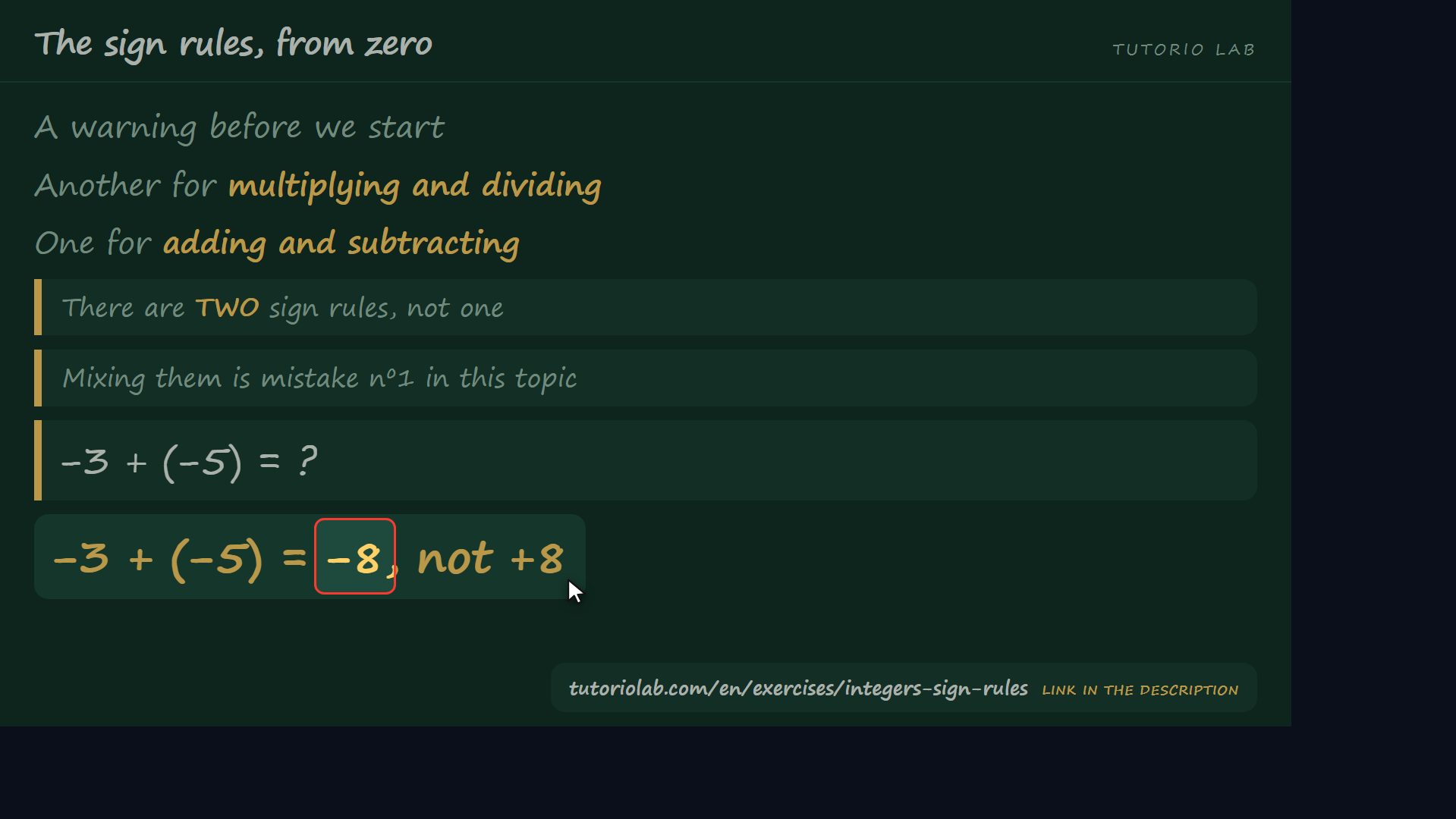 There are TWO rules, not one — The sign rules, from zero
