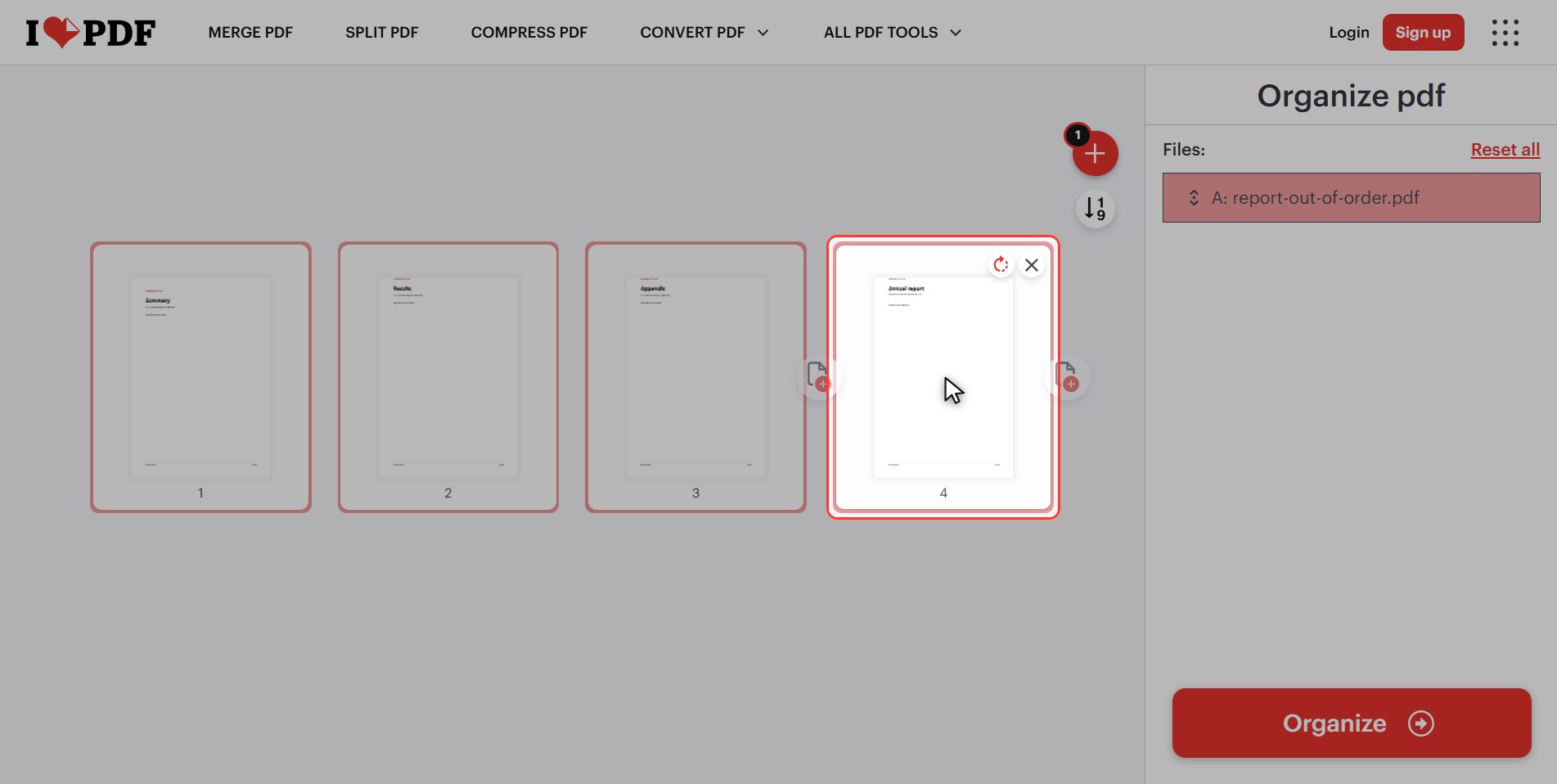 Drag the page into place — How to change the page order of a PDF