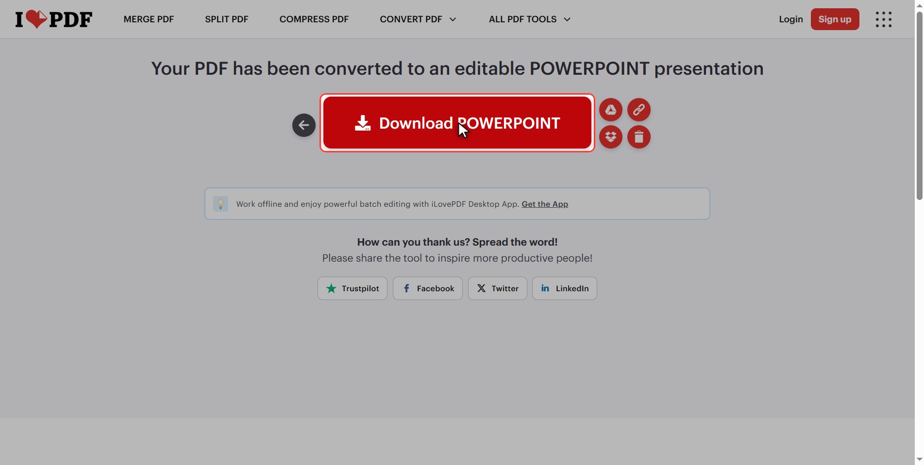 What you actually get — How to convert a PDF to PowerPoint
