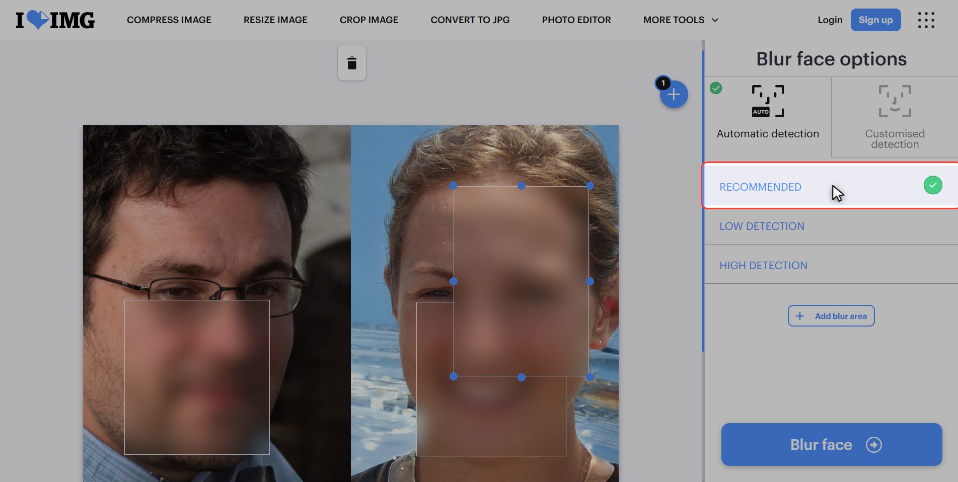If it misses a face, or covers too much — How to blur faces in a photo before posting it