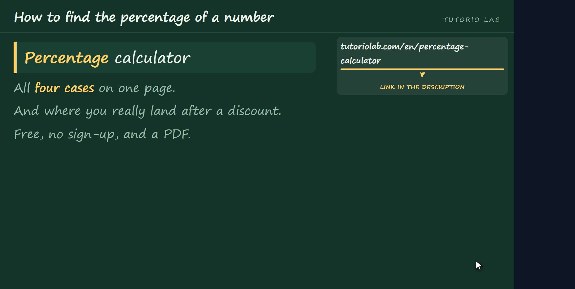 The website does it for you — How to find the percentage of a number