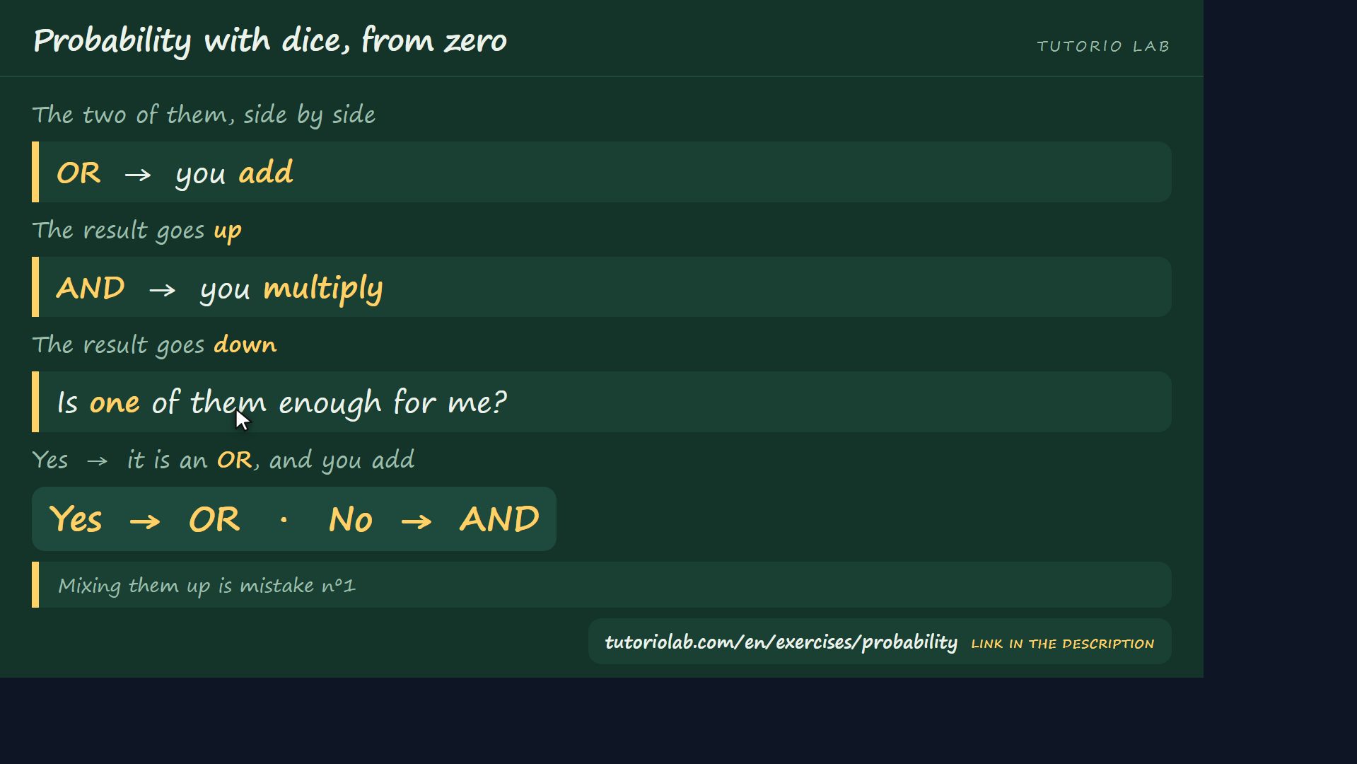 The two together — Probability with dice, from zero