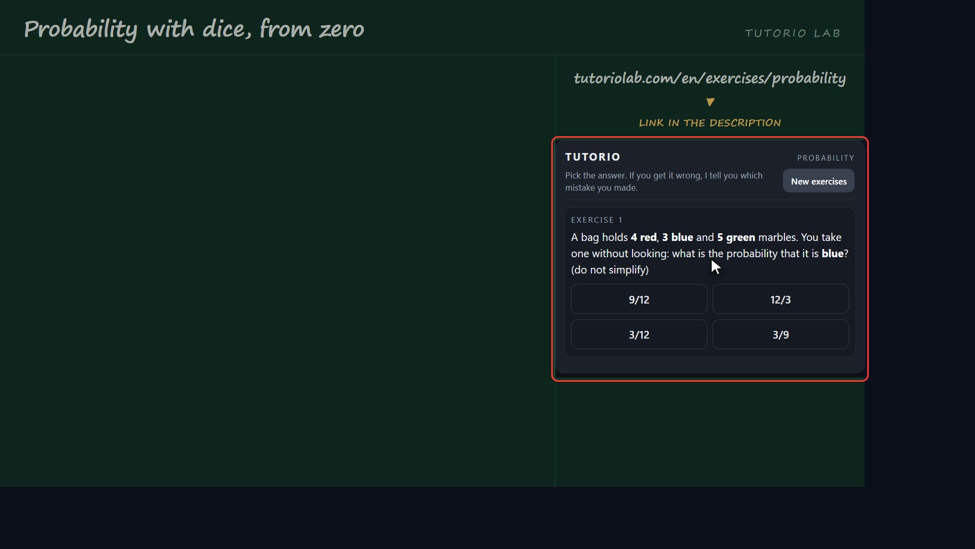 Practise for free — Probability with dice, from zero