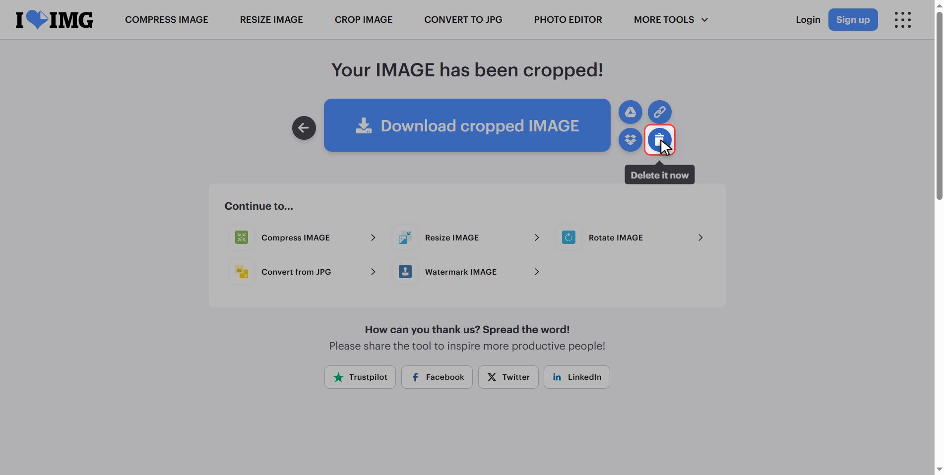 What happens to your files — How to crop an image