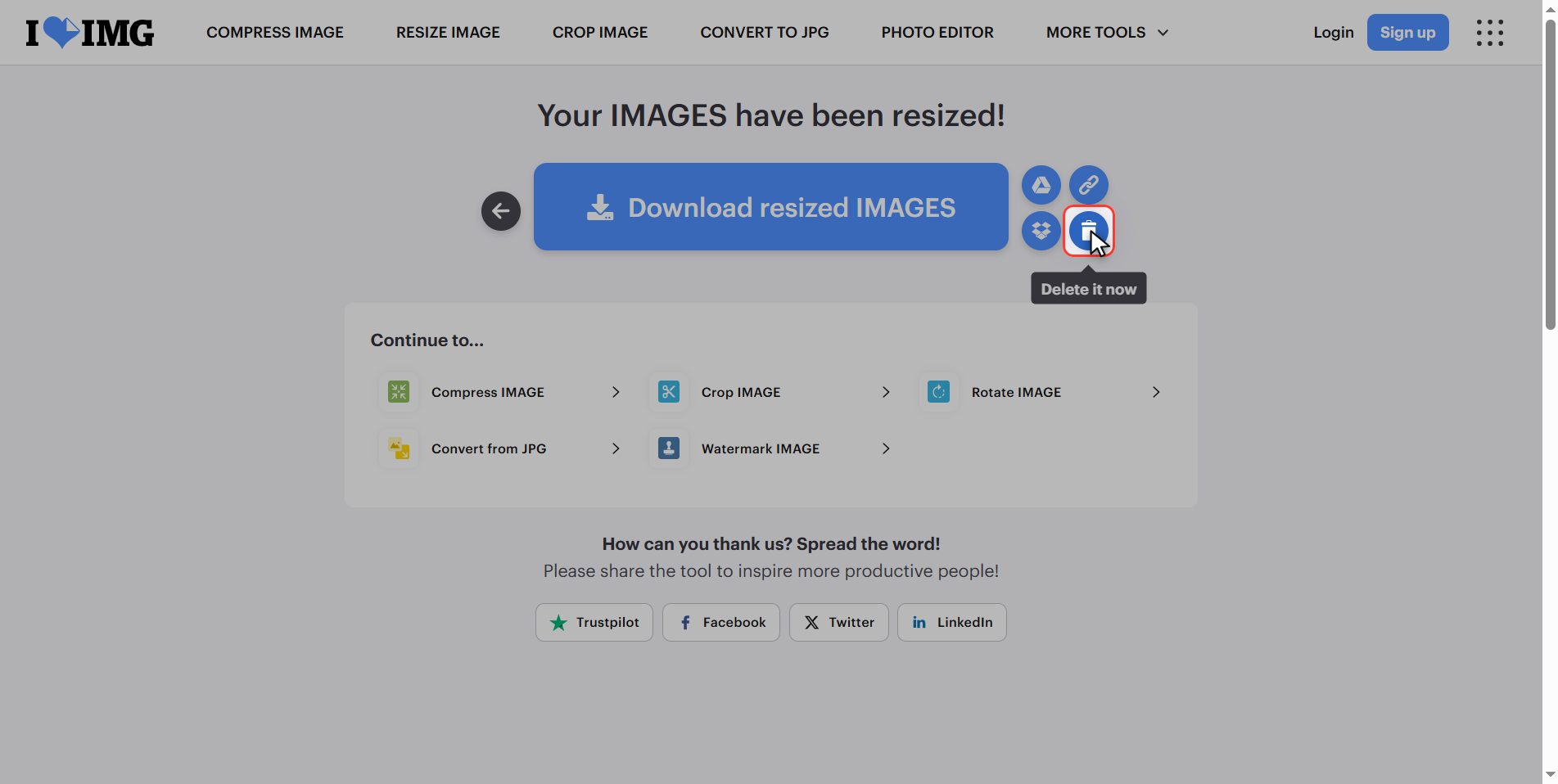 What happens to your files — How to change the size of an image