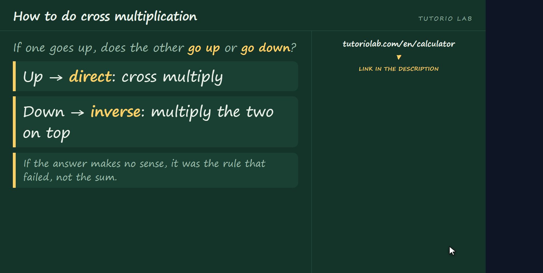 How to tell which — How to do cross multiplication