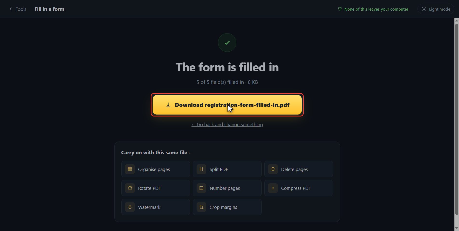 If your PDF has no fields — How to fill in a PDF form without printing it