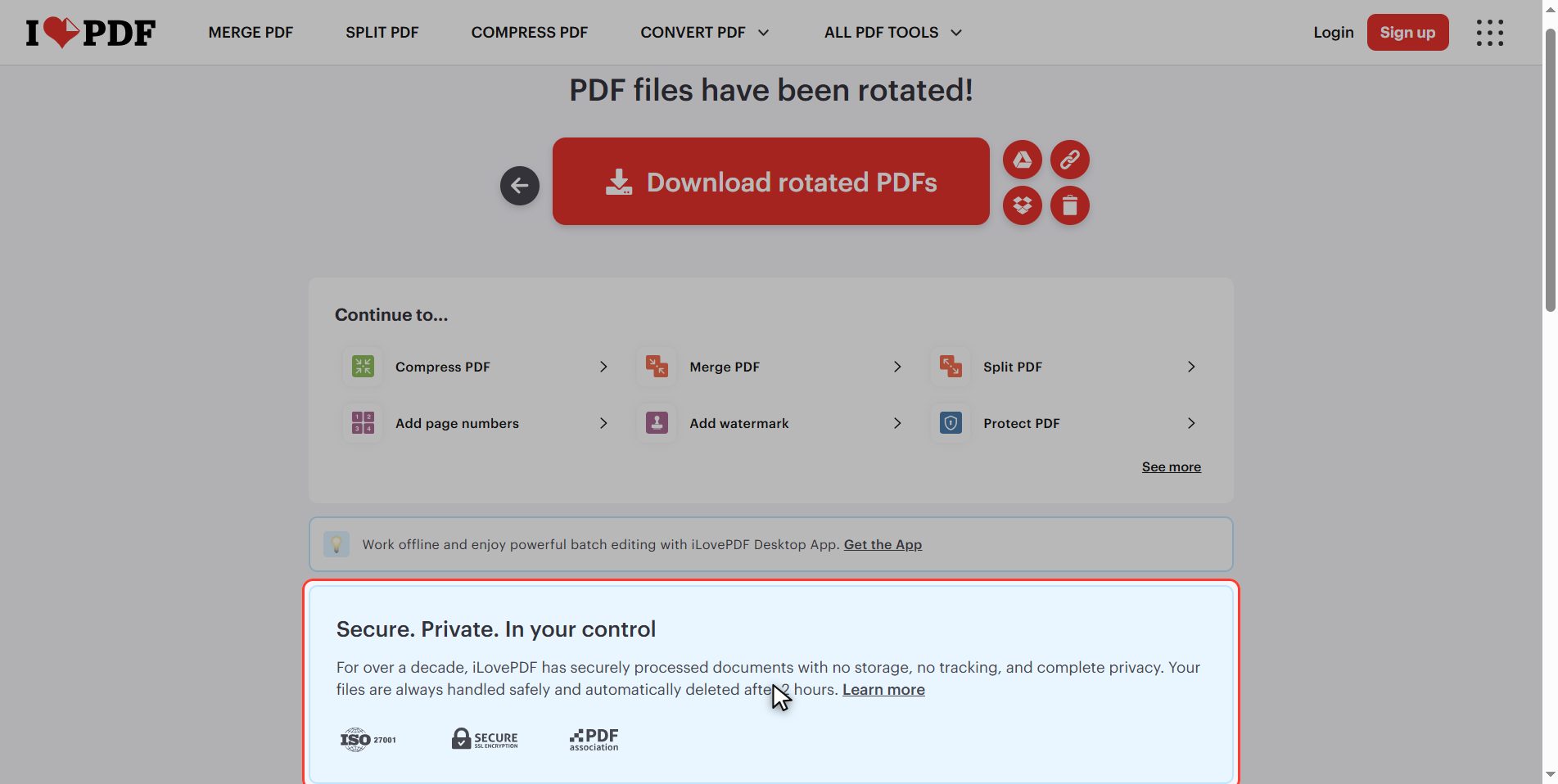 What happens to your files — How to rotate a PDF so it stays rotated