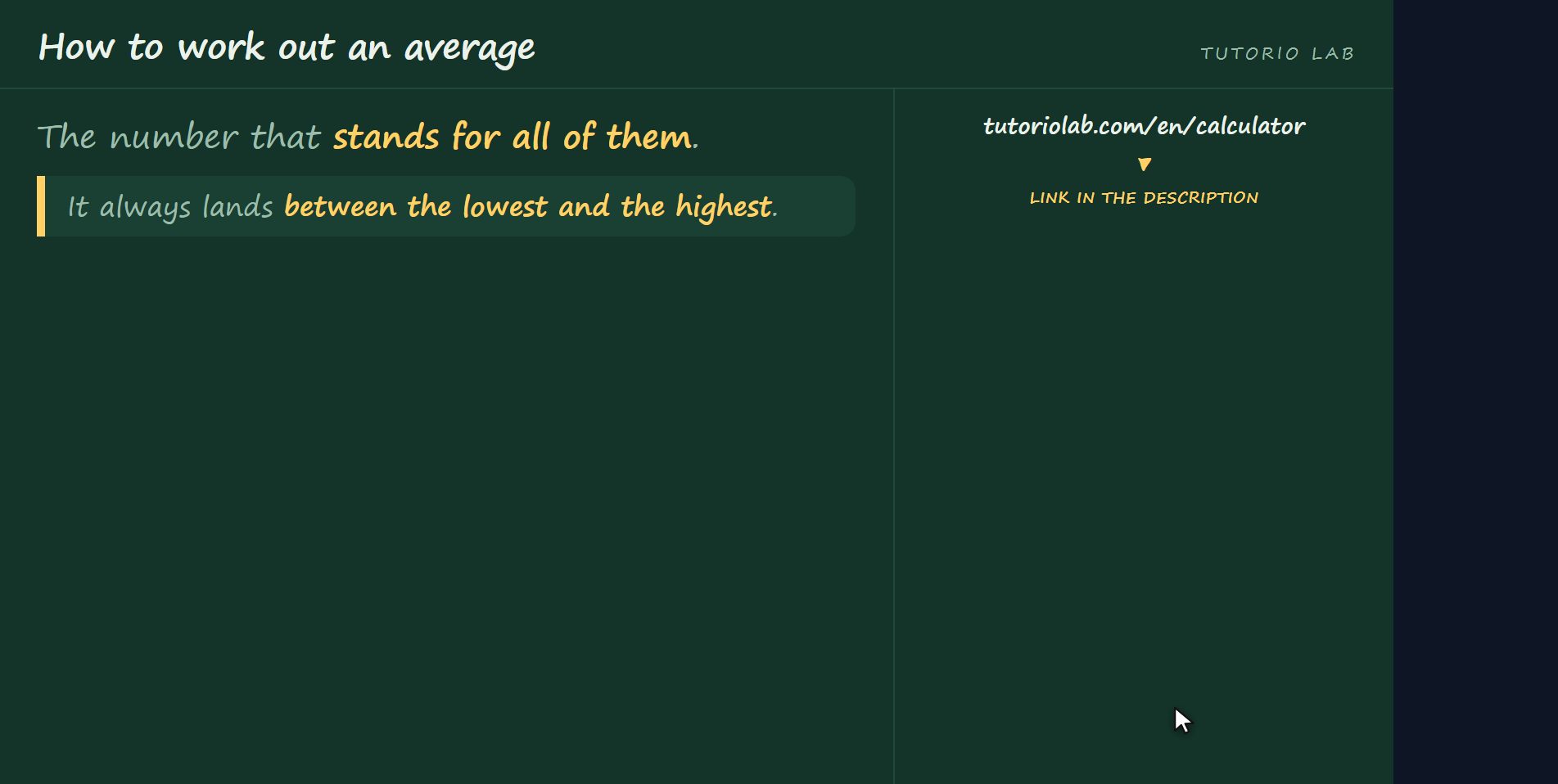 What an average is — How to work out an average