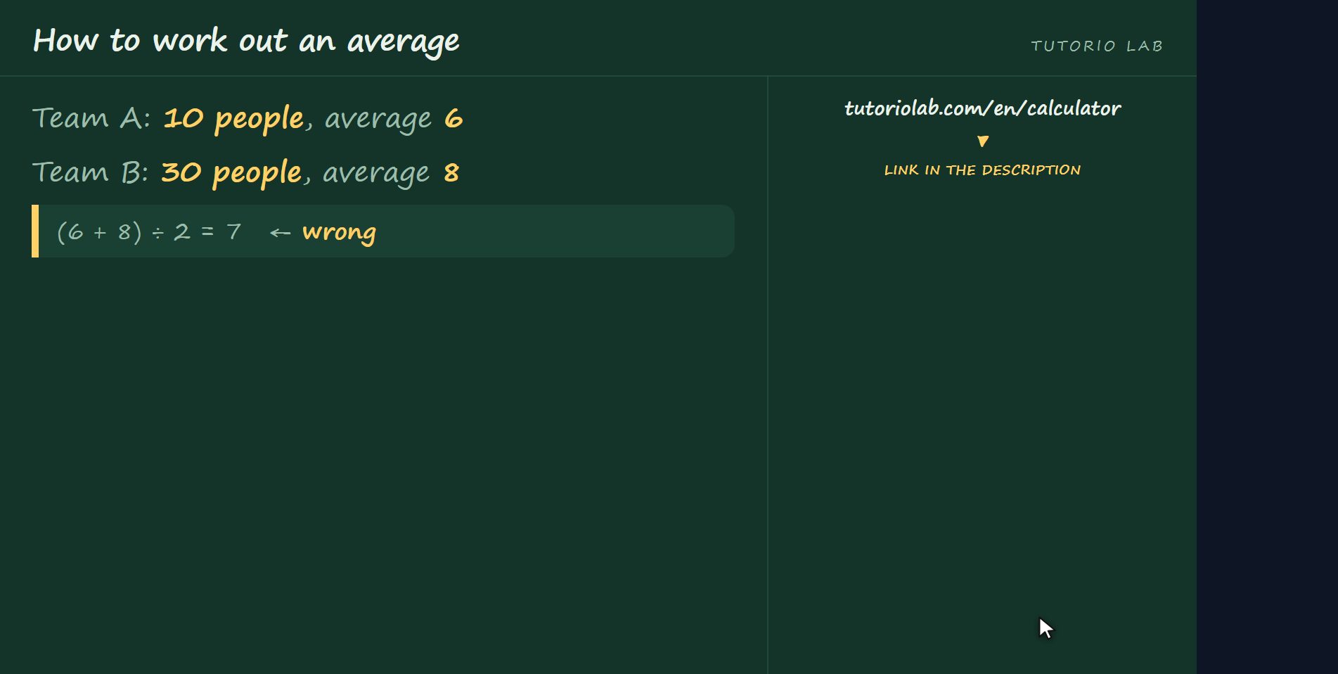 The averaging-averages mistake — How to work out an average
