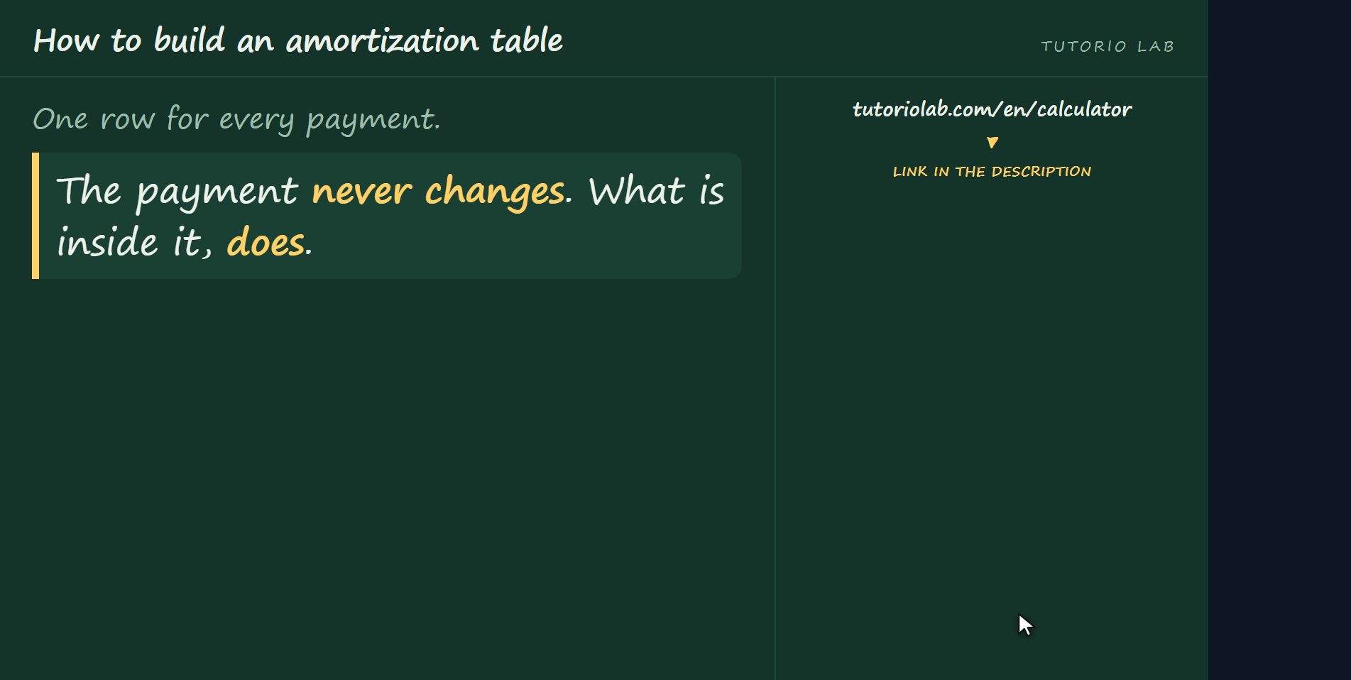 What it is and what it is for — How to build an amortization table