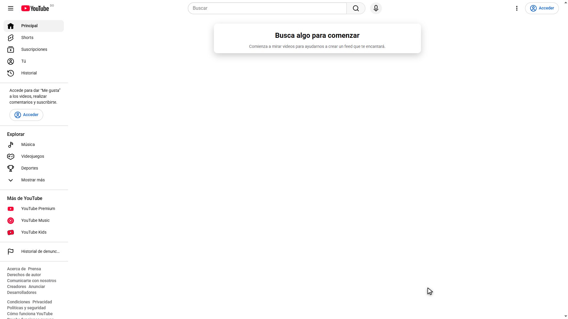 Open YouTube on your computer