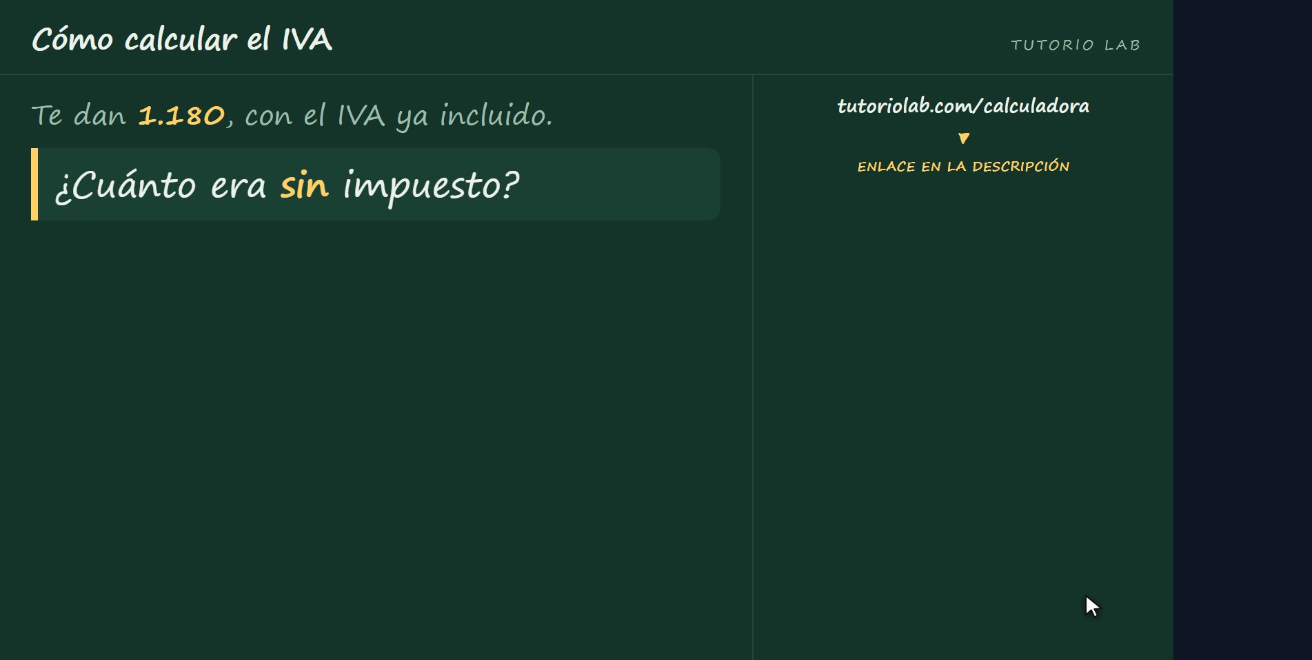 Y ahora al revés — Cómo calcular el IVA