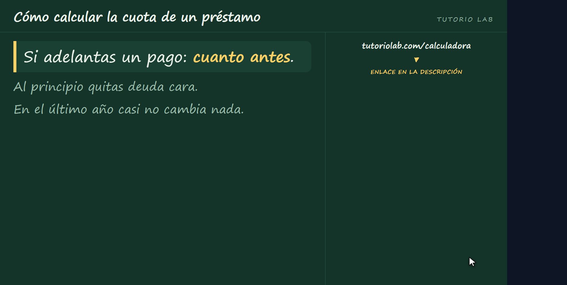 Por eso adelantar pagos — Cómo calcular la cuota de un préstamo