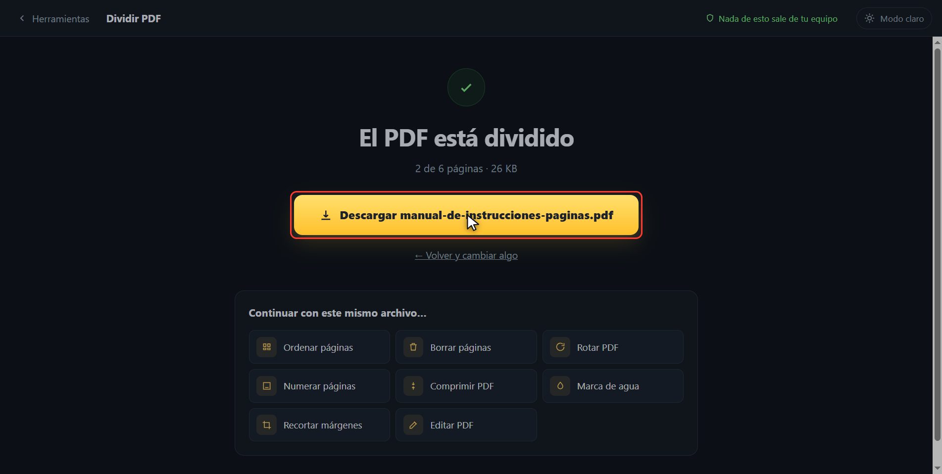 Ya lo tienes — Cómo sacar páginas sueltas de un PDF