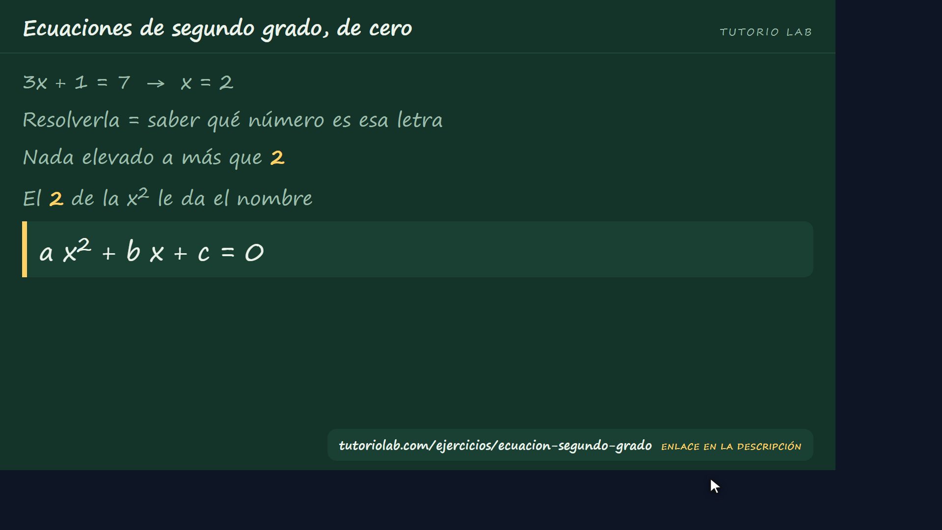 Qué es una ecuación de segundo grado — Ecuaciones de segundo grado, de cero