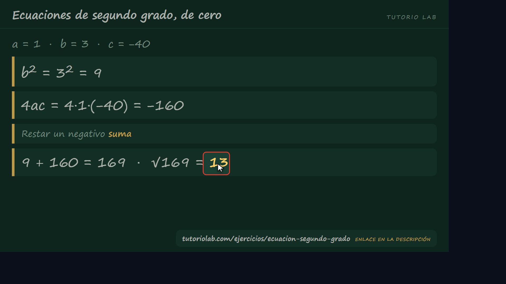 Resolverla y elegir — Ecuaciones de segundo grado, de cero