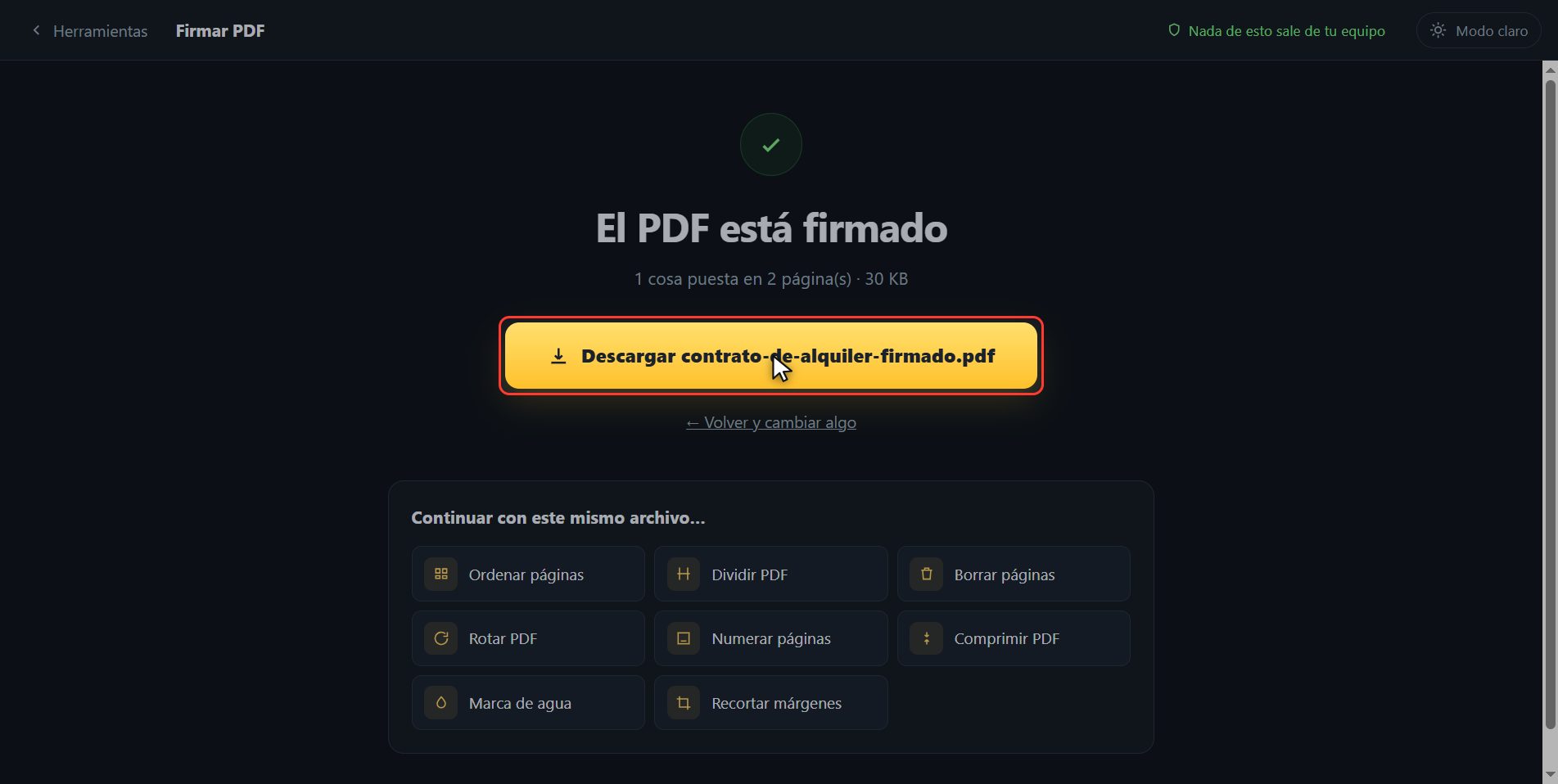 Ya lo tienes — Cómo firmar un PDF