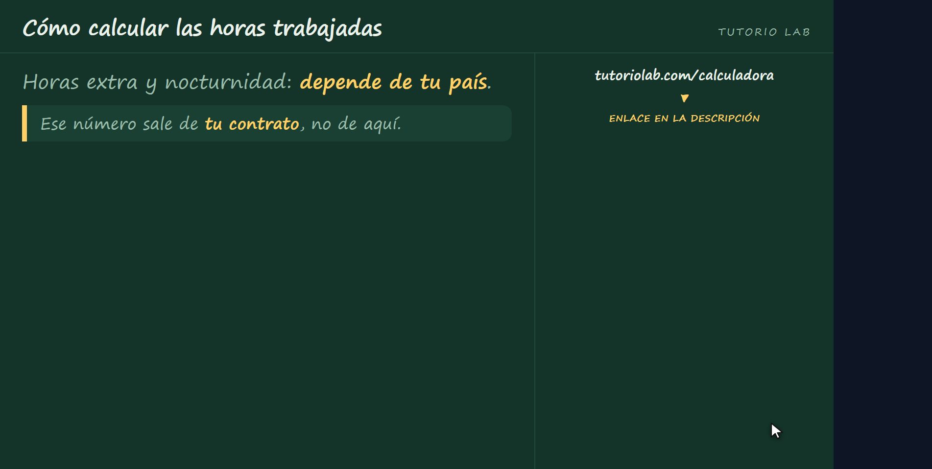 Lo que aquí no te digo — Cómo calcular las horas trabajadas