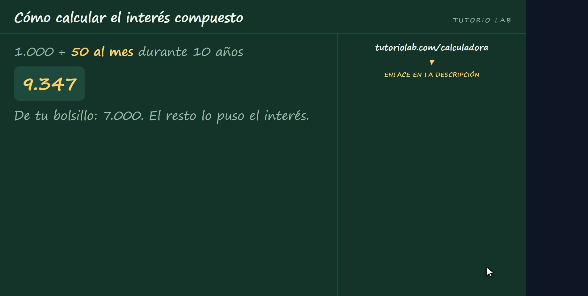 Si además aportas cada mes — Cómo calcular el interés compuesto