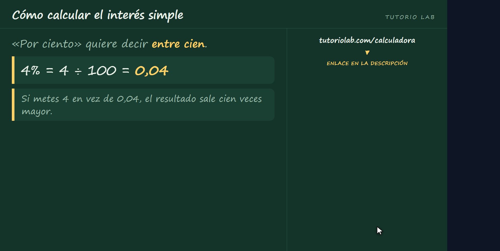 El porcentaje se convierte — Cómo calcular el interés simple