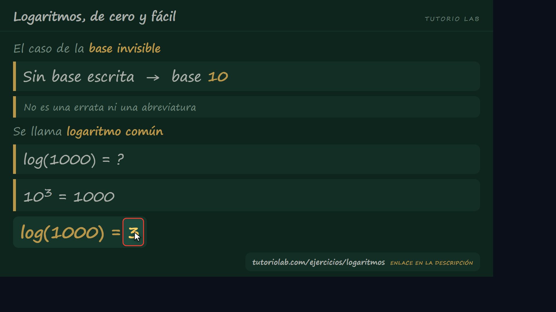 Base 10: contar ceros — Logaritmos, de cero y fácil