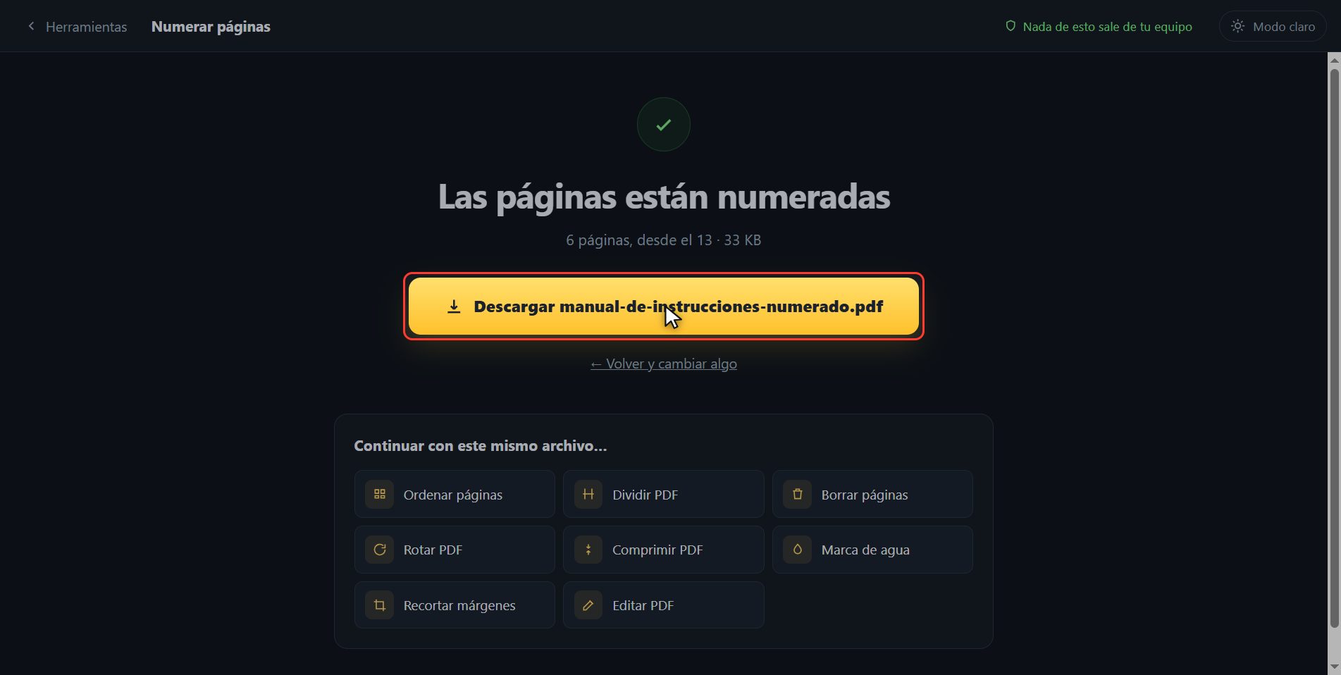Ya lo tienes — Cómo poner número de página en un PDF