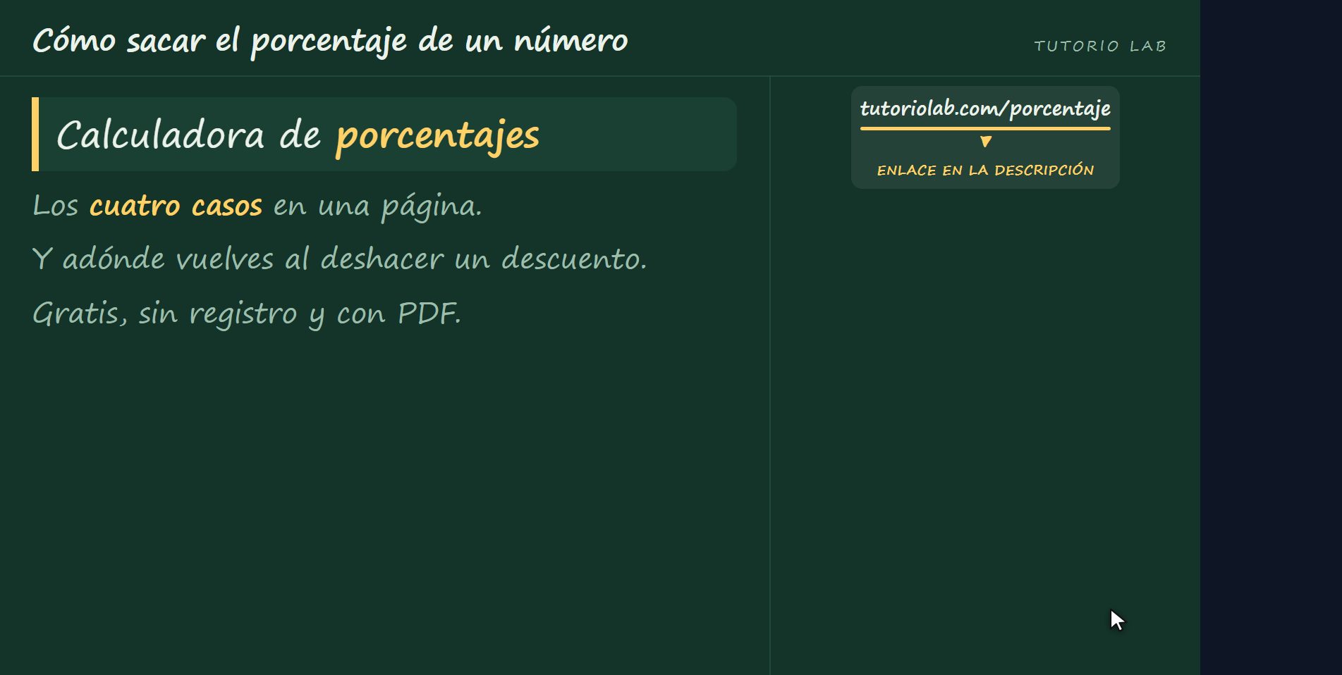 Te lo calcula la web — Cómo sacar el porcentaje de un número