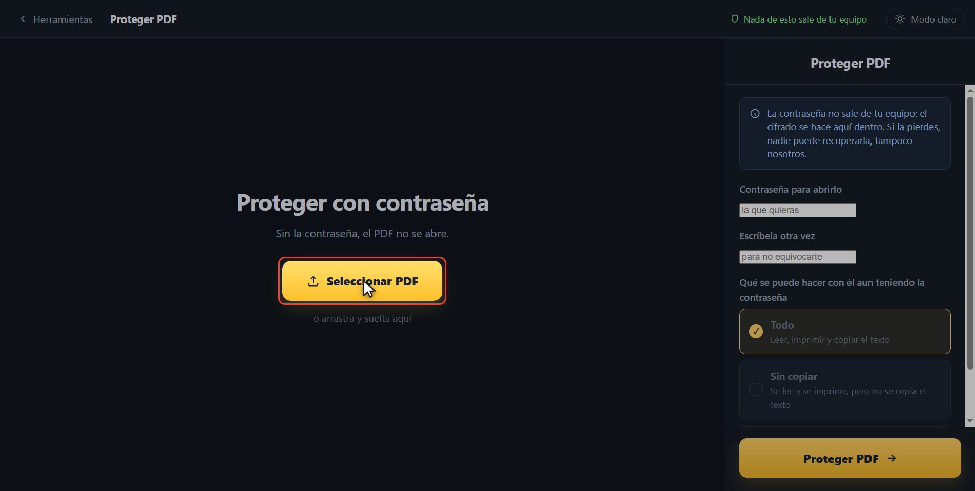 Mete tu PDF — Cómo poner contraseña a un PDF
