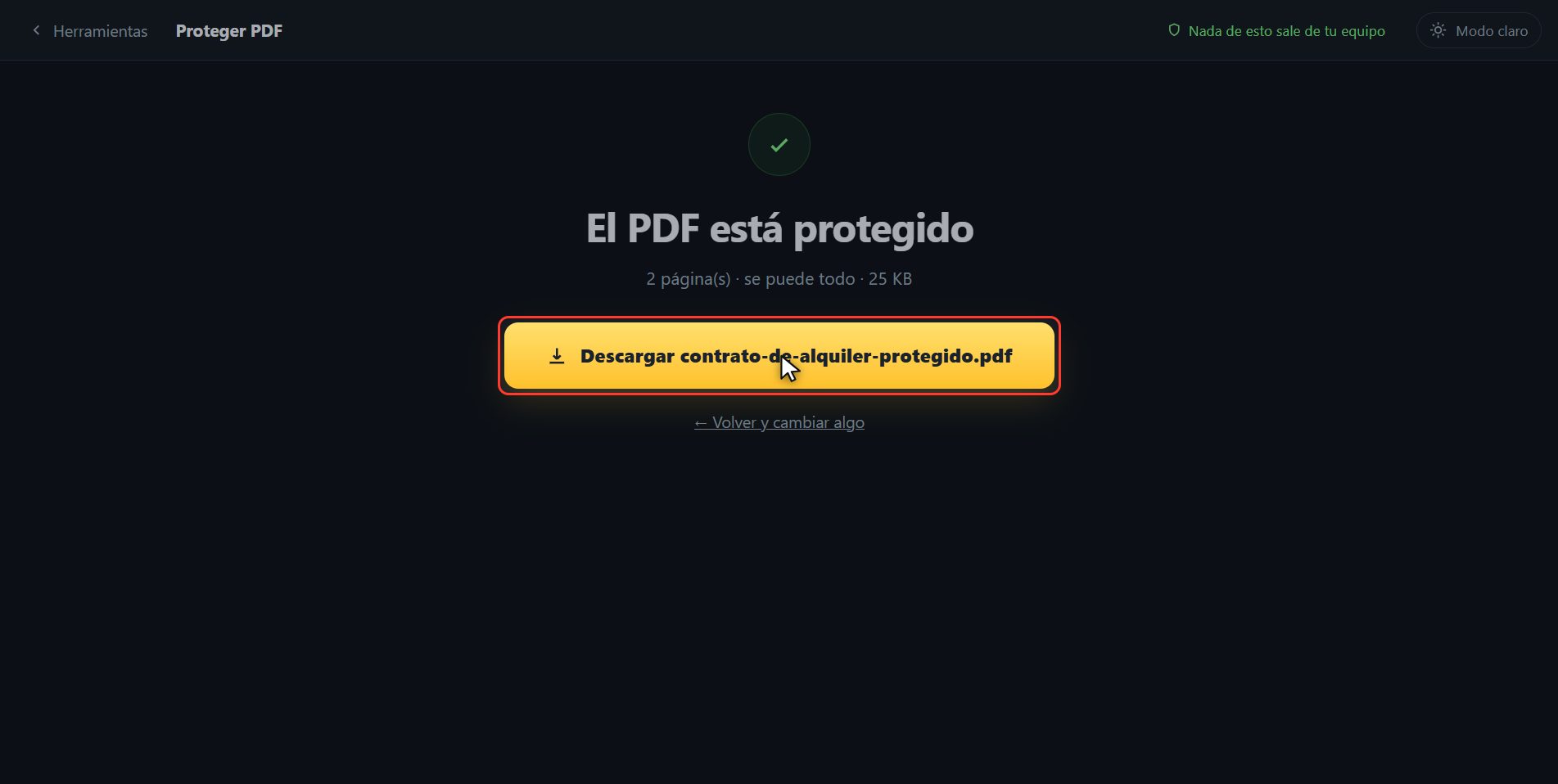 Ya lo tienes — Cómo poner contraseña a un PDF