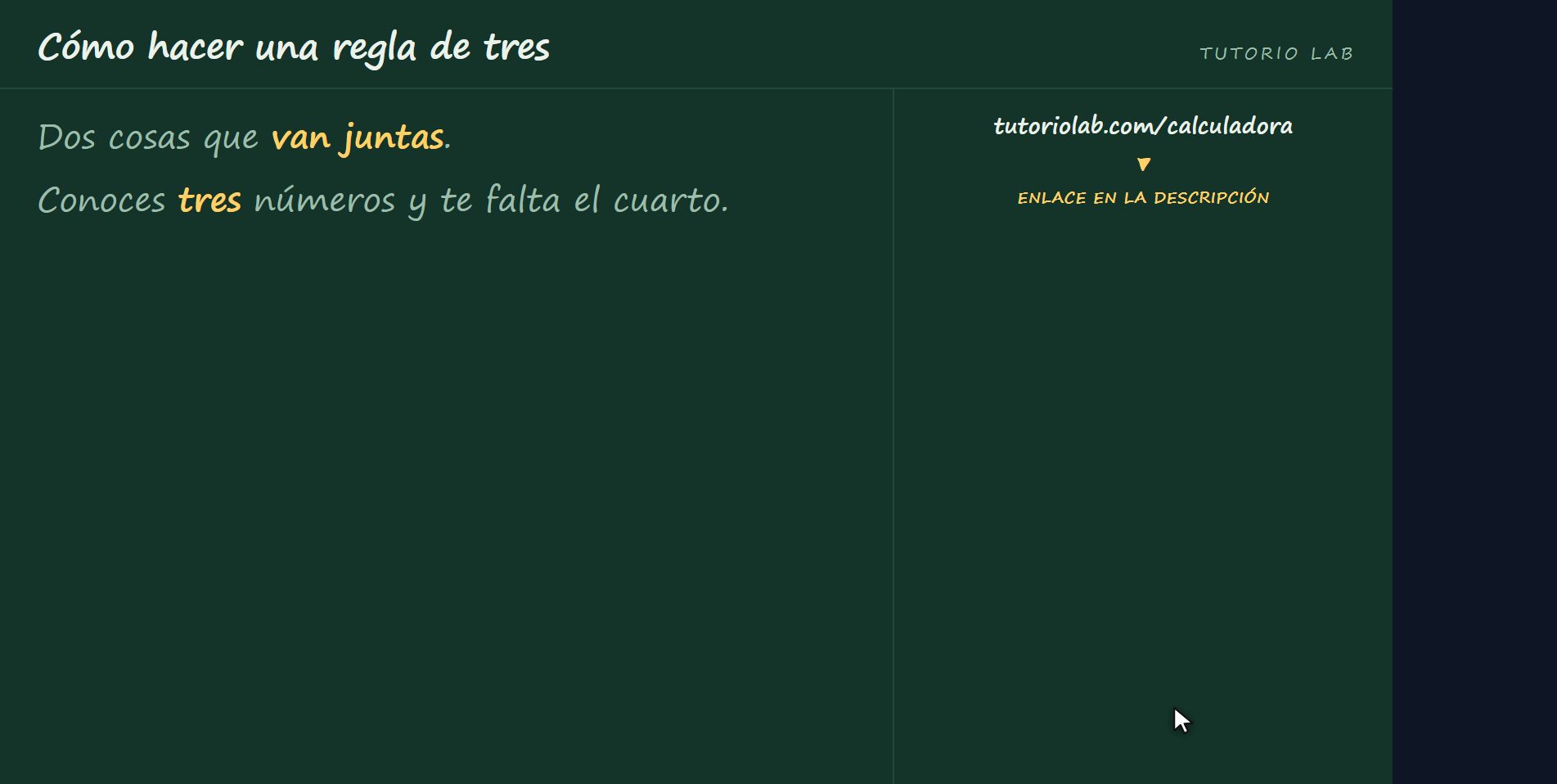 Para qué sirve — Cómo hacer una regla de tres