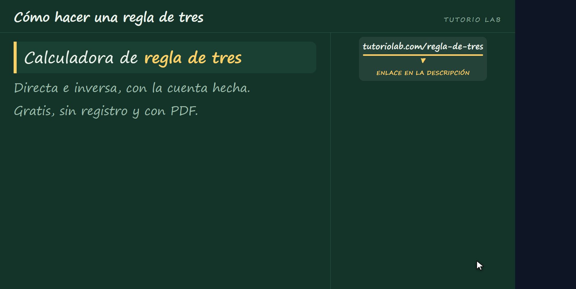 Te lo calcula la web — Cómo hacer una regla de tres